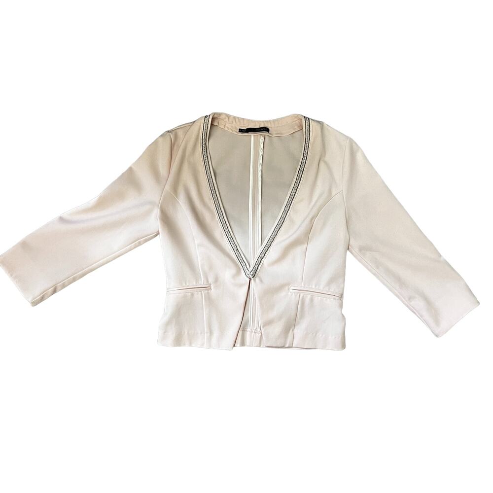Maurices SMALL Bead Detail Front Hook Closure Short Blazer - Picture 11 of 11